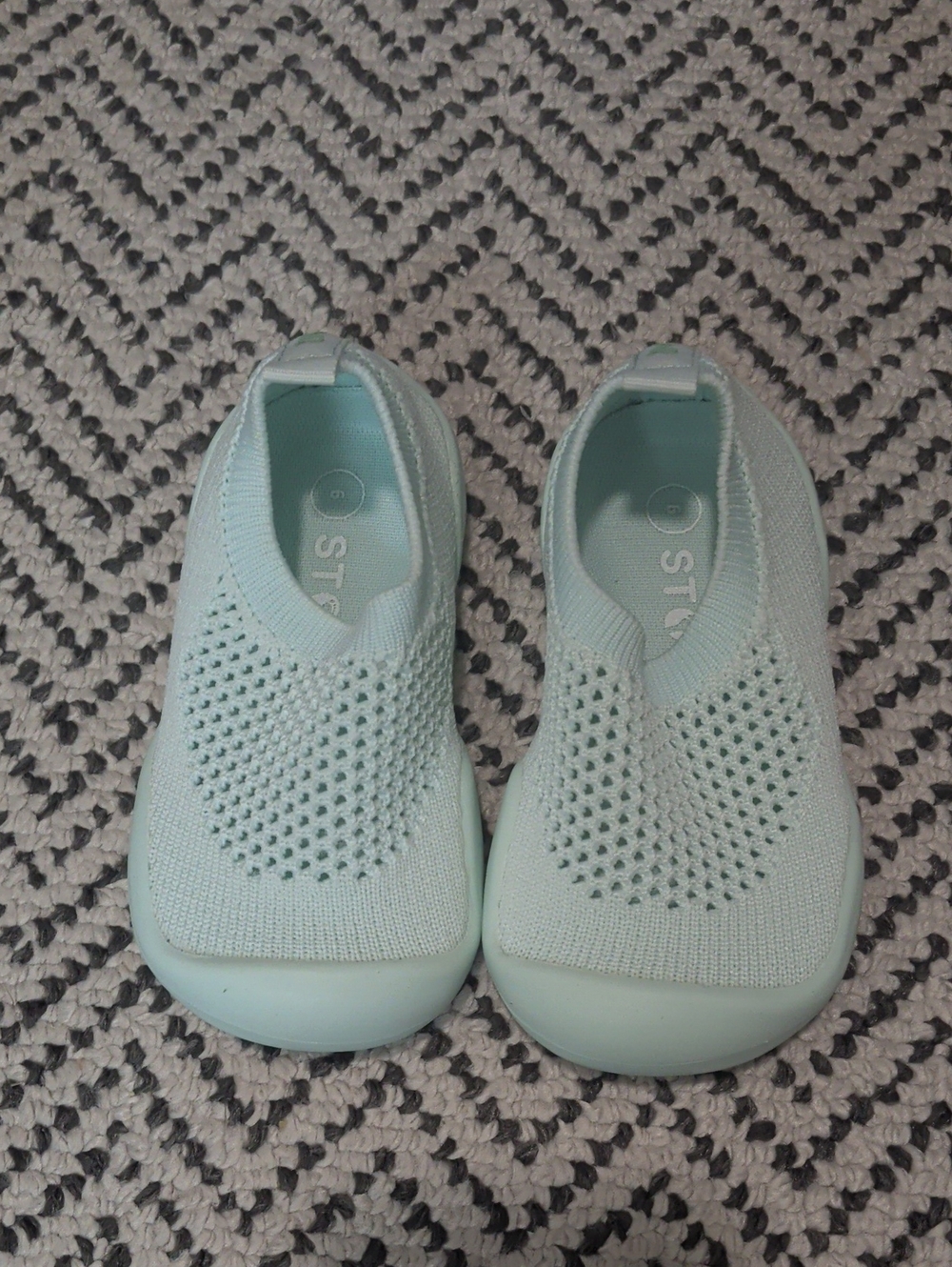 STONZ Light Blue Knit Slip-On Toddler Shoes
